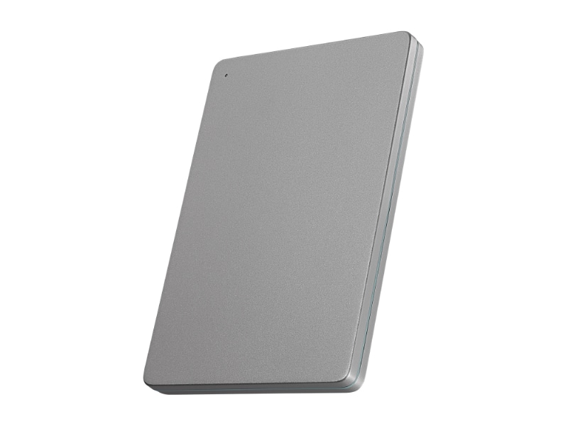 USB 5Gbps（USB3.2 Gen1）USB-C＆USB-A対応 ポータブルHDD「カクうす」 Silver×Green 1TB