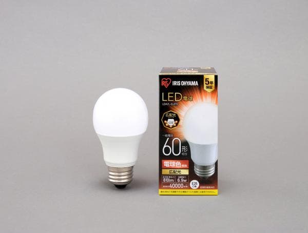 LED電球 E26 広配光 60形相当 電球色