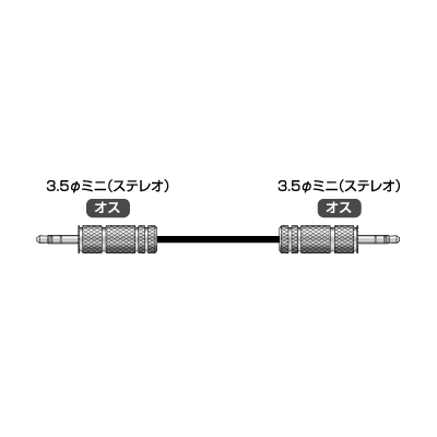 音声信号用ケーブル 両端3.5φ 20m
