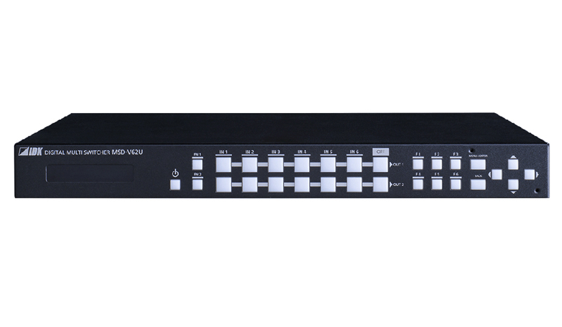 6入力2出力 4K60対応 デジタルマルチスイッチャー HDBaseT出力モデル