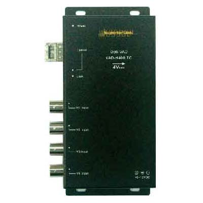 AHD/HD-TVI/HDCVI/コンポジット映像用4映像光ファイバー伝送 送信器
