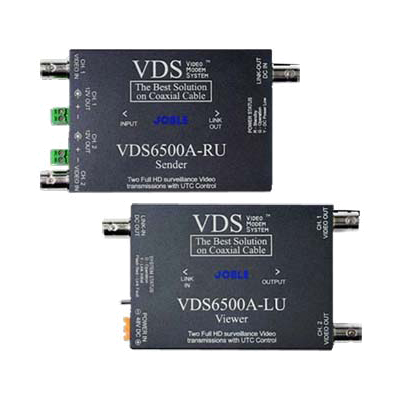 AHD/HD-TVI/HDCVI/コンポジット対応2映像+2電源重畳伝送装置