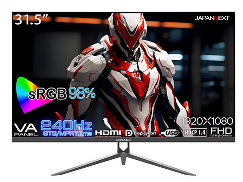ゲーミング液晶ディスプレイ 31.5型/1920×1080/HDMI×2、DP×1/ブラック/スピーカー：有/2年保証