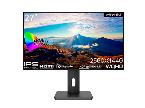 液晶ディスプレイ 27型/2560×1440/DP×1、HDMI×2/ブラック/スピーカー：有/2年保証