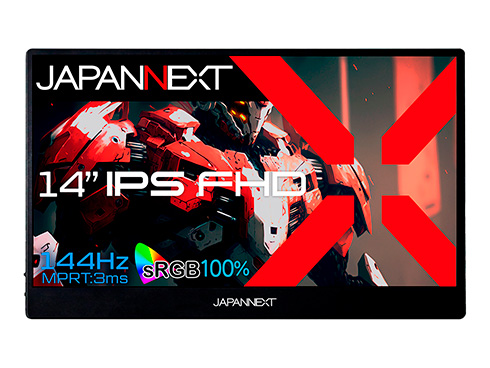 ゲーミング液晶ディスプレイ 14型/1920×1080/miniHDMI×1、USB-C×2/ブラック/スピーカー有/2年保証