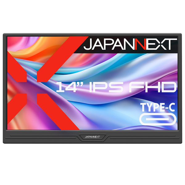 液晶ディスプレイ 14型/1920×1080/mini HDMI×1、USB-C×2/ブラック/スピーカー有/2年保証