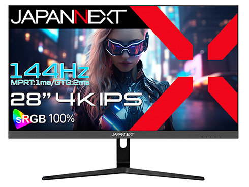 ゲーミング液晶ディスプレイ 28型/3840×2160/HDMI×2、DP×2/ブラック/スピーカー有/2年保証