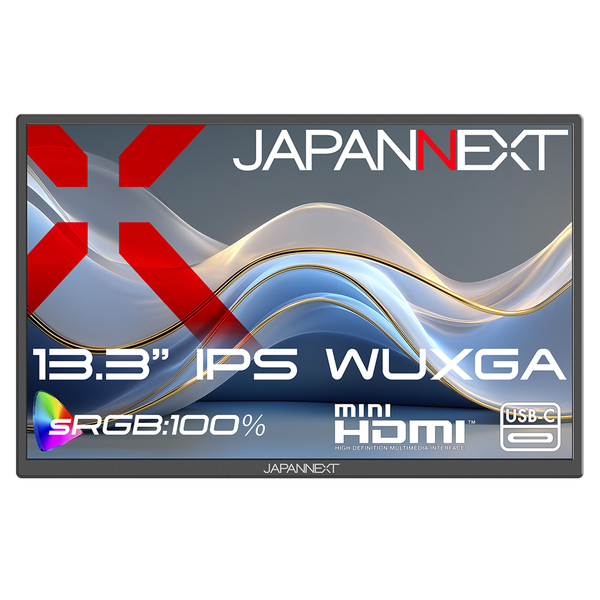 液晶ディスプレイ 13.3型/1920×1200/miniHDMI×1、USB-C×1/ブラック/スピーカー有/2年保証