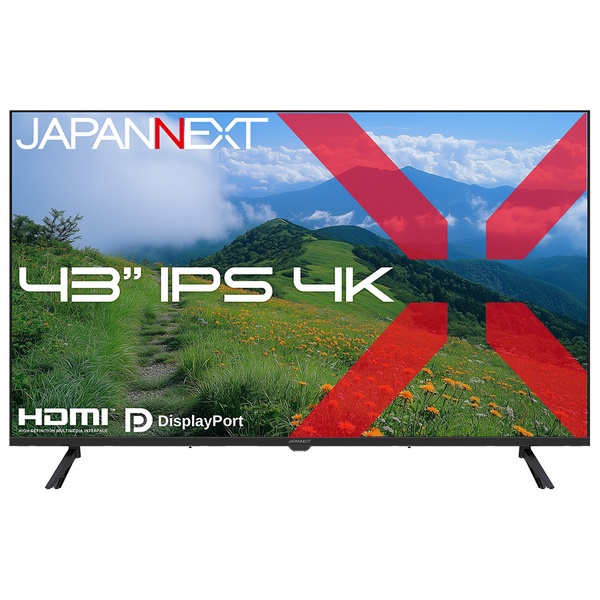 液晶ディスプレイ 43型/3840×2160/HDMI×2、DP×2/ブラック/スピーカー有/2年保証
