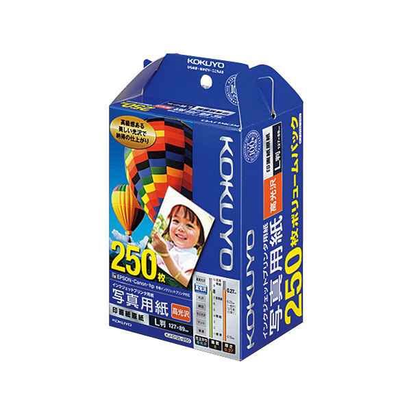 IJP用写真用紙 印画紙原紙（高光沢） L版 250枚