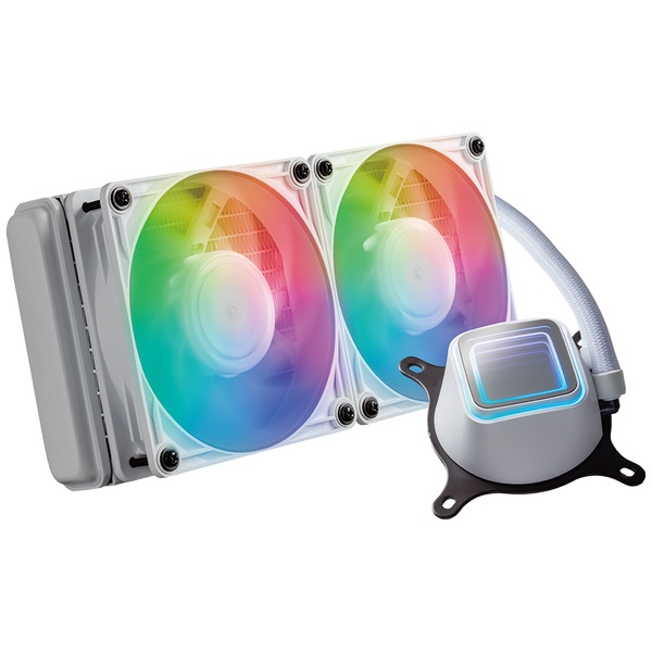 簡易水冷CPUクーラー AIOWC/V2シリーズ 240mm LED無し ホワイトカラー