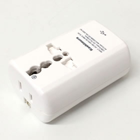 海外旅行用2口電源プラグ A/C/O/SE/BFタイプ USB2.1A