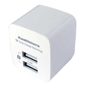 AC充電器 2.4A USB×2ポート ホワイト