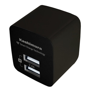 AC充電器 2.4A USB×2ポート ブラック
