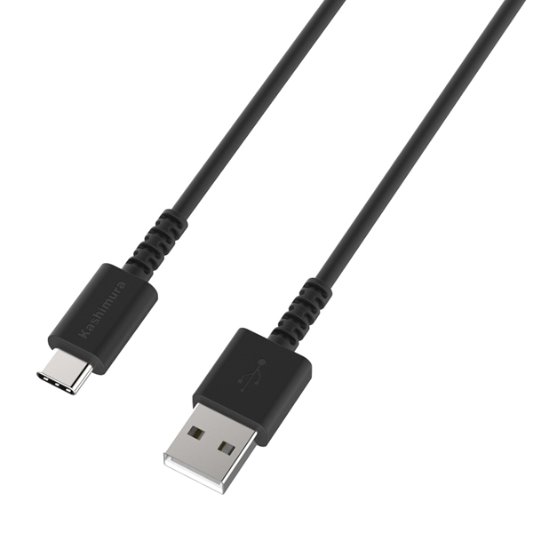 USB充電＆同期ケーブル 2m A-C BK