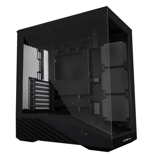 VECTOR V100 Black/ミドルタワーPCケース/ブラック/ピラーレスデザイン/大型GPU対応/背面コネクタMB対応/LEDストリップや小物展示スペース装備