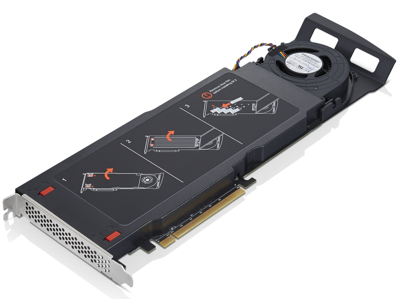 ThinkStation M.2 SSD用アダプター(SSD4枚搭載可能)