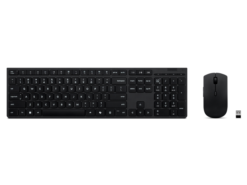 Lenovo プロフェッショナル ワイヤレス 充電式 キーボード&マウス - 英語