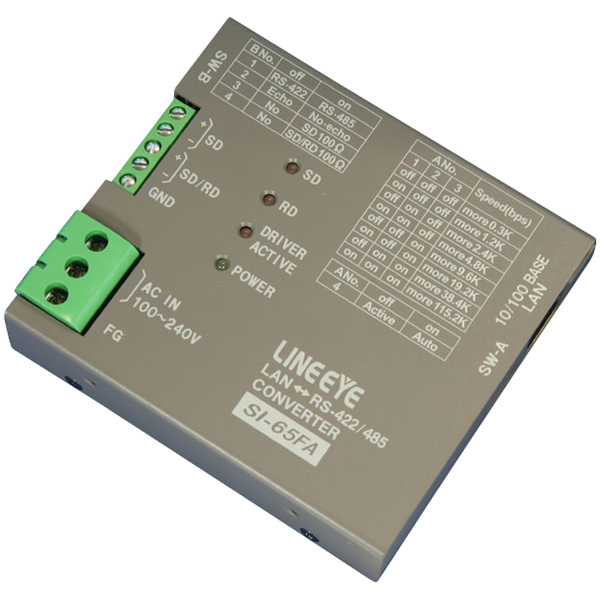 インターフェースコンバータ LAN<=>RS-422/485 絶縁・据置タイプ