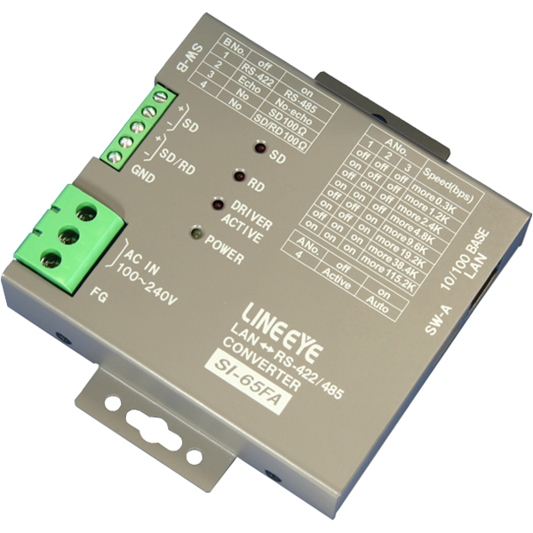 インターフェースコンバータ LAN<=>RS-422/485 絶縁・壁掛タイプ