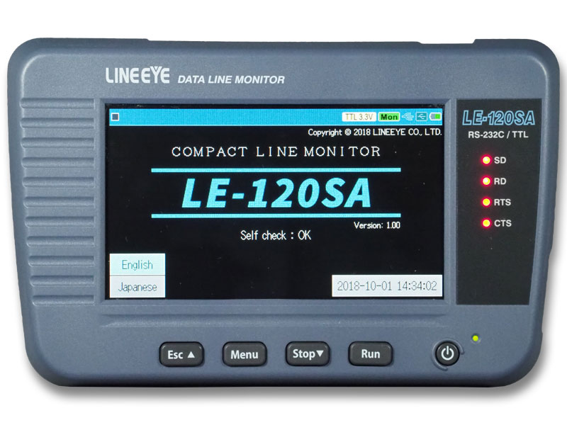 データラインモニター RS-232C、TTL (UART)対応