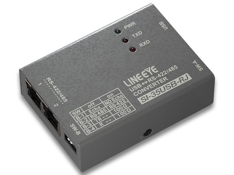 小型インターフェースコンバータ USB<=>RS-422/485 RJ45タイプ
