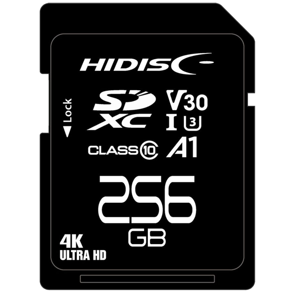 SDXCカード 高速タイプ 256GB Class10 UHS-1スピードクラス3 V30 A1対応