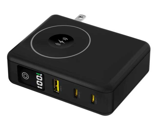 HIDISC モバイルバッテリー PD65W USB Type-C入出力対応 10000mAh 残量パーセント表示 ブラック
