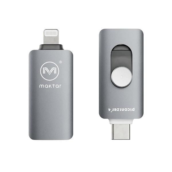 Piconizer4 iPhone、iPad用高速バックアップストレージ (Lightning & USB Type-C両対応) 1TB スペースグレー