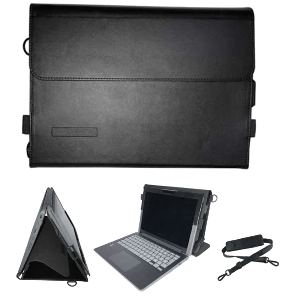 シャープ Dynabook Chromebook C1対応 手帳型レザーケース ブラック