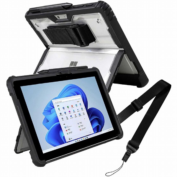 Microsoft Surface Go 3・Go 2対応 耐衝撃ケース（タイプカバー対応タイプ） ブラック