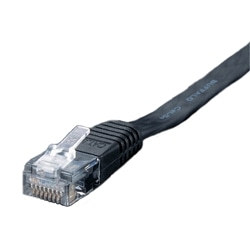 Ethernet カテゴリ5e フラットケーブル 50cm ブラック