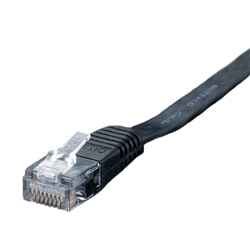 Ethernet カテゴリ5e フラットケーブル 10m ブラック