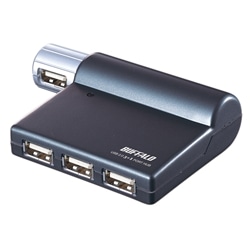 USB2.0Hub バスパワー 3+1ポート ブラック