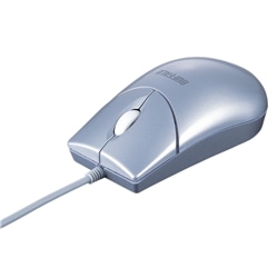 ボール式有線マウス USB接続 Largeサイズ ライトグレー