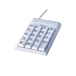 USB対応 テンキーボード Tabキー付 ホワイト