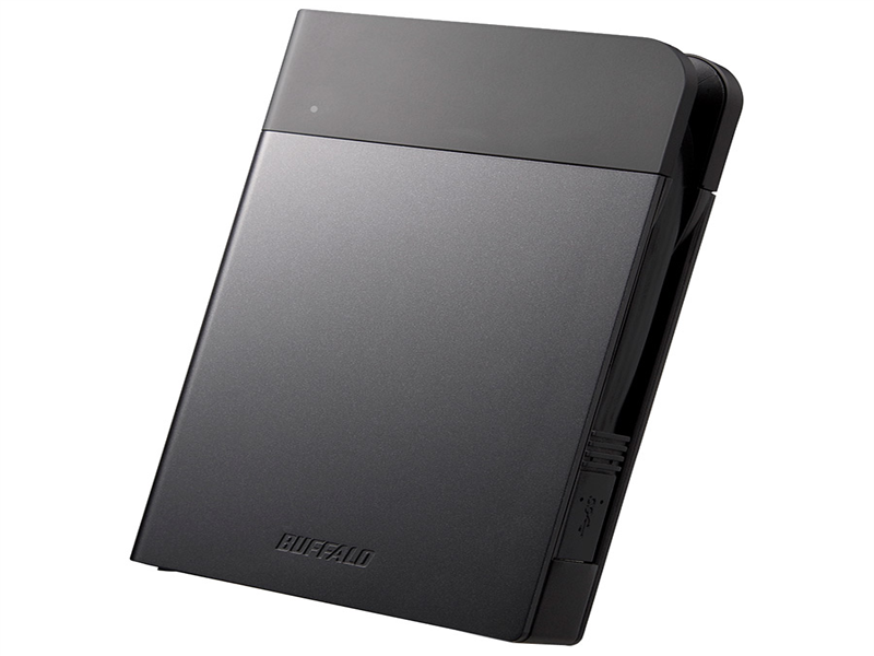 ICカード対応MILスペック 耐衝撃ボディー防雨防塵ポータブルHDD 2TB ブラック
