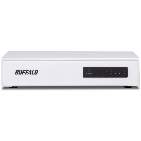 10/100Mbps対応 スイッチングHub 金属筐体/電源内蔵モデル 5ポート ホワイト