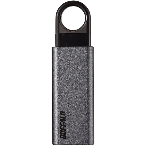 ノックスライド式 オートリターン機能搭載 USB3.1(Gen1)/USB3.0対応 高速USBメモリー 32GB ダークシルバー