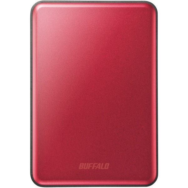 アルミ素材&スリム USB3.0用 ポータブルHDD 2TB レッド