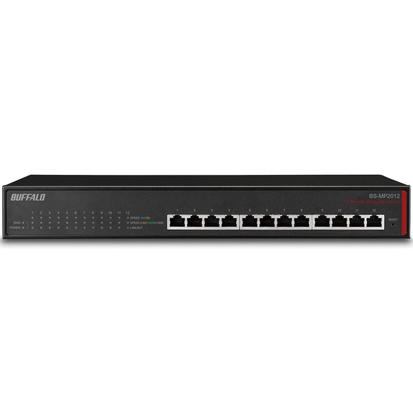 レイヤー2 マルチギガ（10G/5G/2.5G/1000M/100M）対応スイッチ 12ポート
