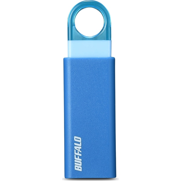オートリターン機構搭載 ノックスライド USB3.1（Gen1）/USB3.0対応 USBメモリー 8GB ブルー