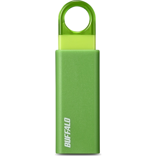 オートリターン機構搭載 ノックスライド USB3.1（Gen1）/USB3.0対応 USBメモリー 8GB グリーン