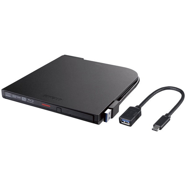 BDXL対応 USB3.1（Gen1）/USB3.0用ポータブルブルーレイドライブ スリムタイプ ブラック