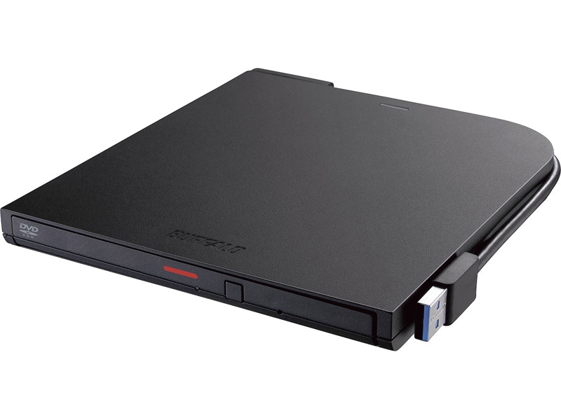 USB3.2(Gen1)対応ポータブルDVD-ROMドライブ 読込専用モデル