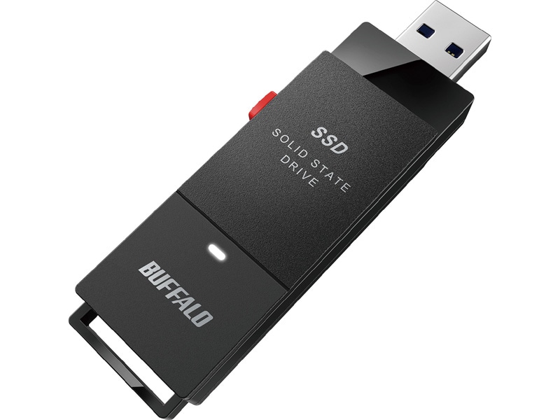 PC対応 USB3.2(Gen2) TV録画 スティック型SSD 2TB ブラック Type-C付属