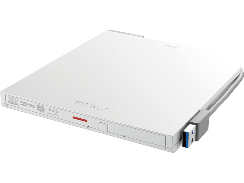 USB3.2(Gen1)対応 ポータブルBDドライブ 書込ソフト添付 ホワイト