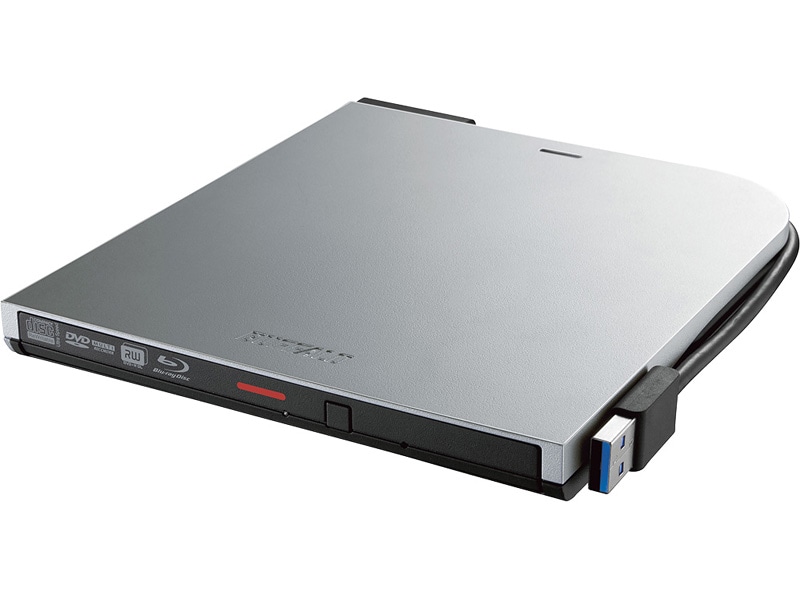 USB3.2(Gen1)対応 ポータブルBDドライブ 書込ソフト添付 シルバー