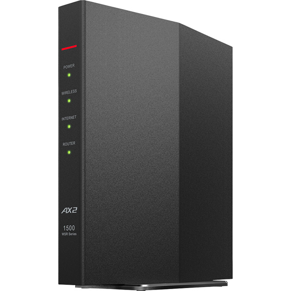 無線LAN親機 11ax/ac/n/a/g/b 1201+300Mbps ブラック