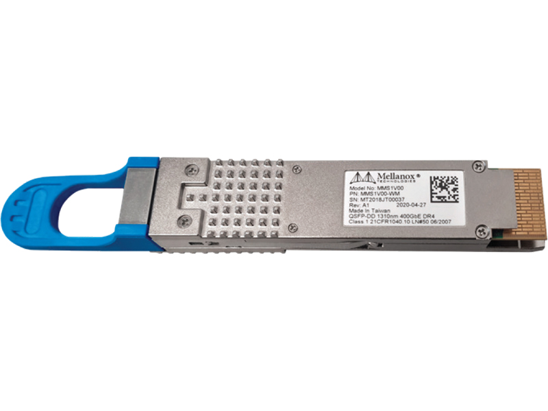 Mellanox transceiver、400GbE、QSFP-DD、MPO、1310nm、DR4+